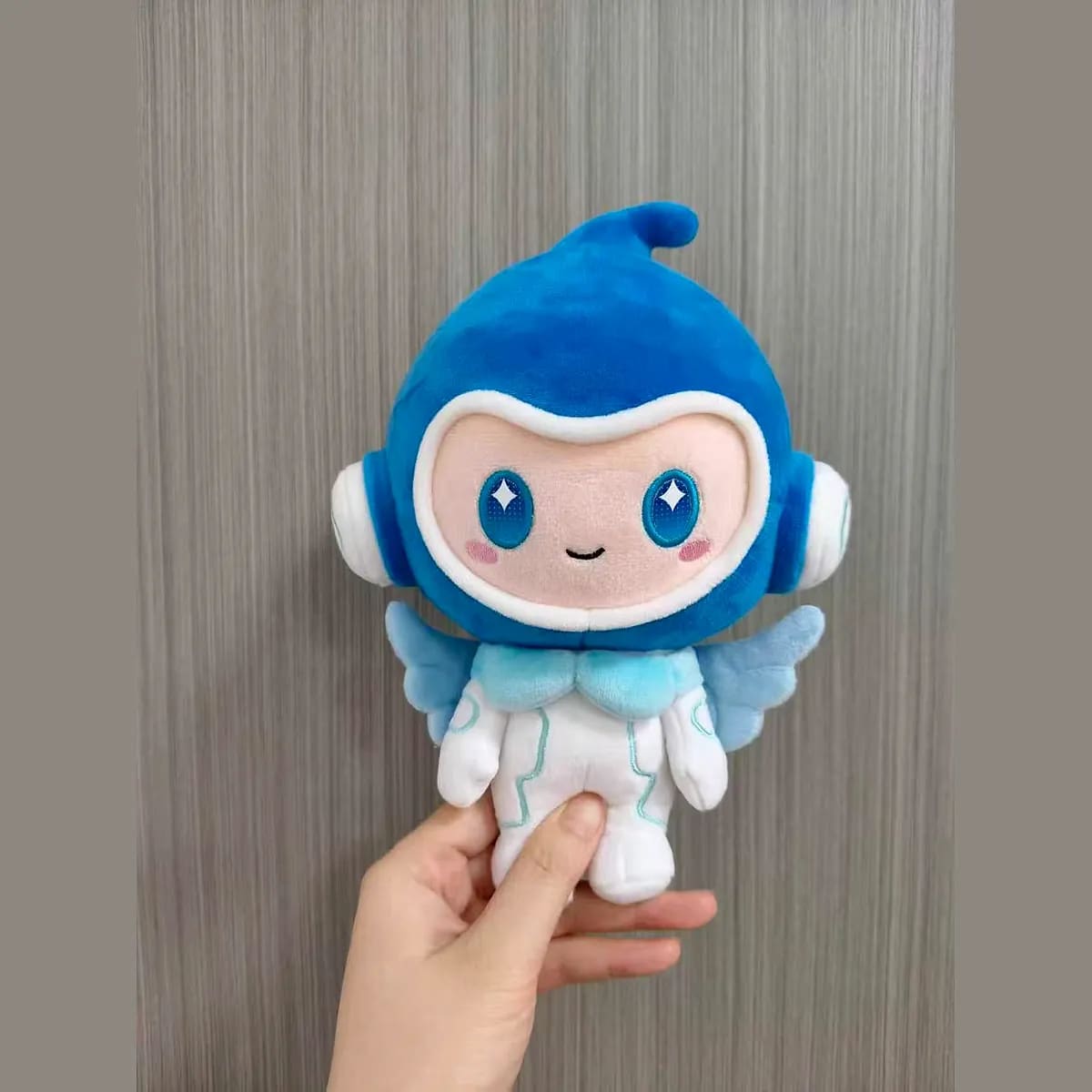 Water-drop astronaut mascot — custom brand mascots manufactured in Shenzhen by Custom Plush Toy Factory